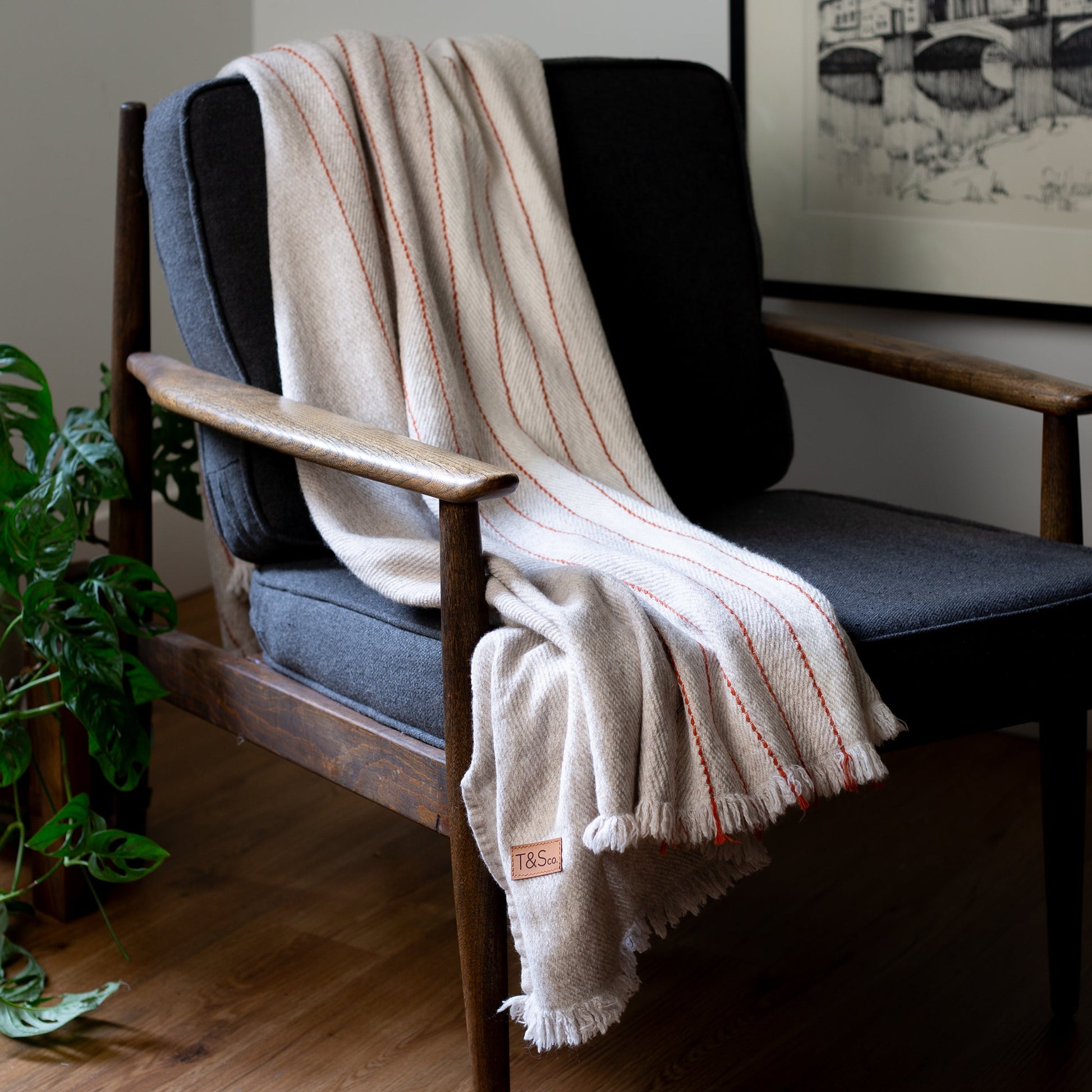 Horizon Throw - Cream, Beige, and Rust