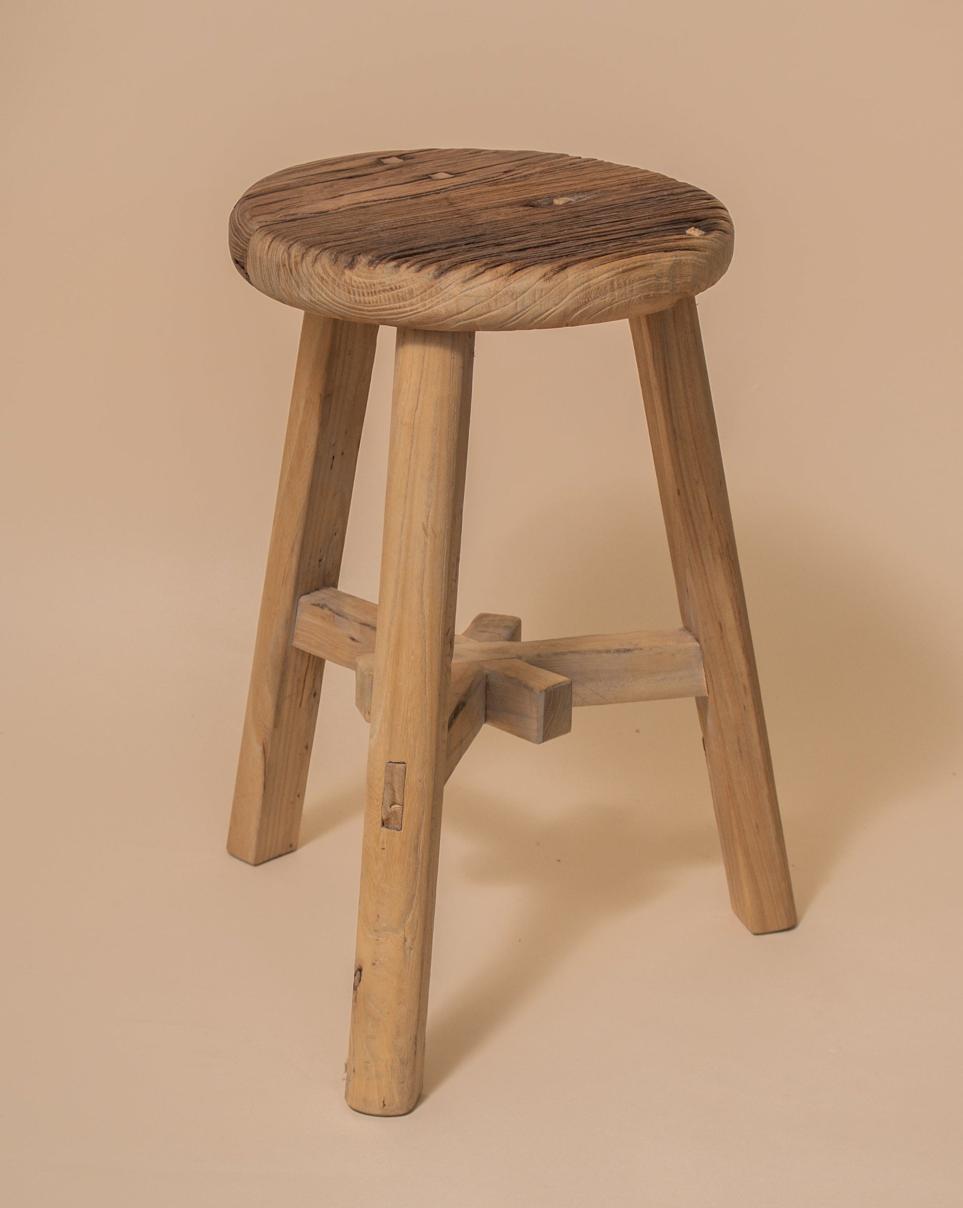 Vintage Elm Stool