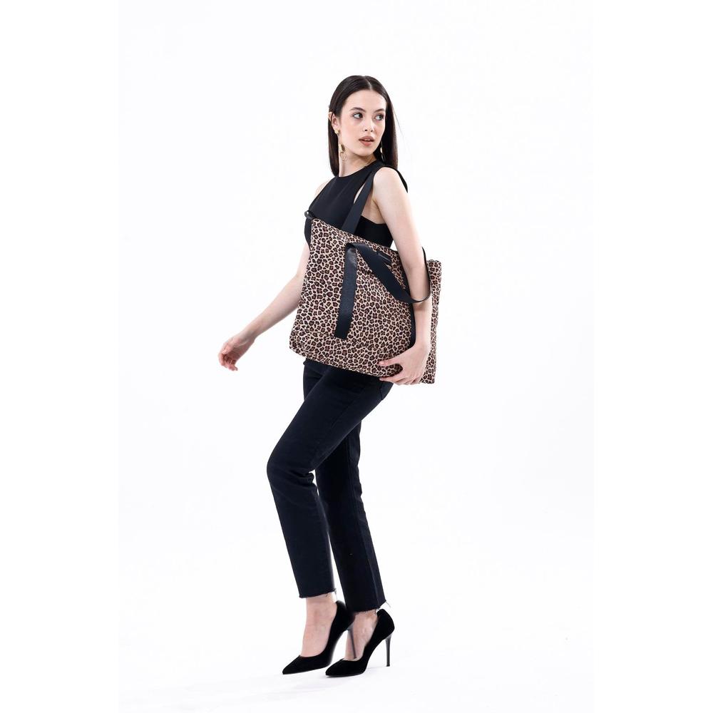 Earthy Leopard Tote Bag