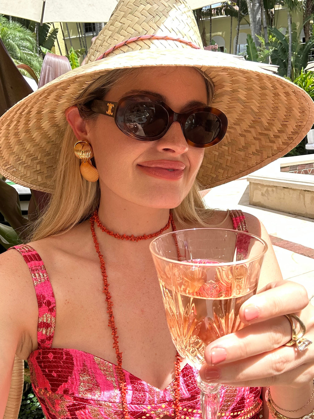 Begonia Sun Hat - Maroon Wide & Short Grosgrain Ribbon