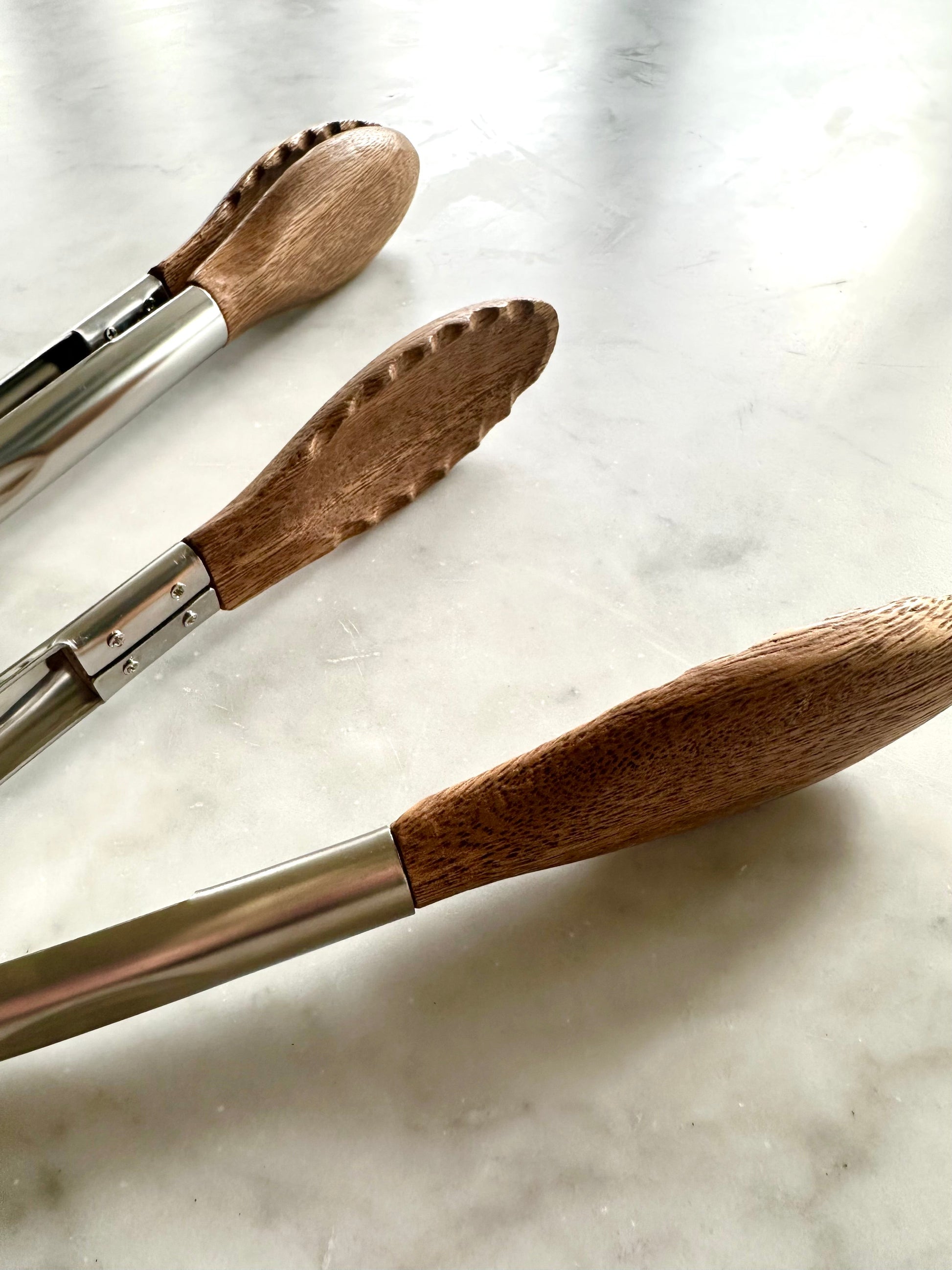 Acacia Wood Tongs - Set of 2