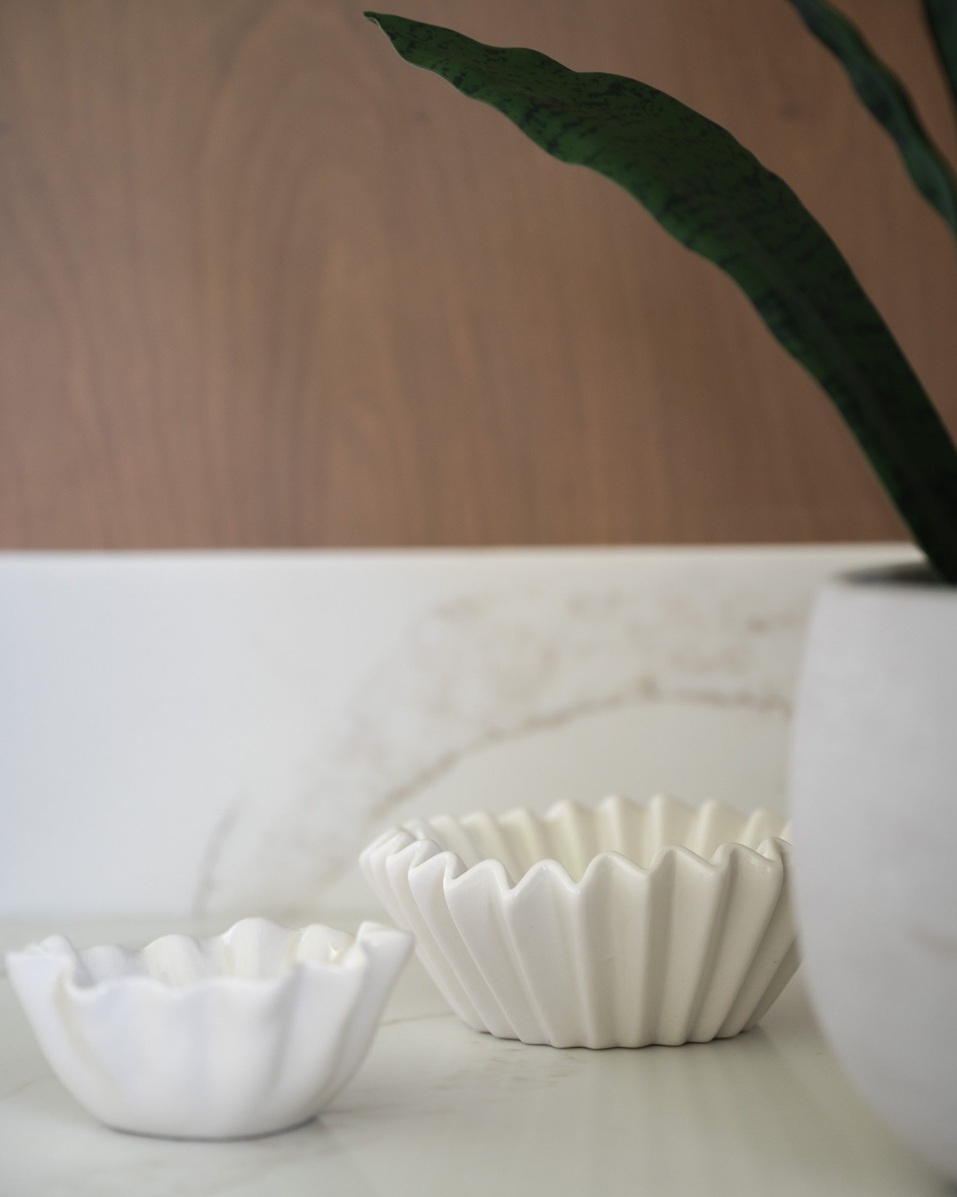 Stoneware Fluted Bowl