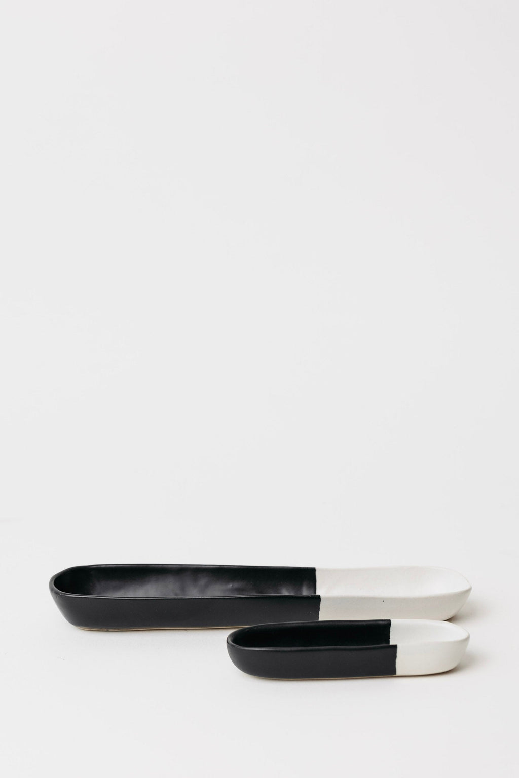 Dawson Olive Bowl - Matte Black/White - Set of 2