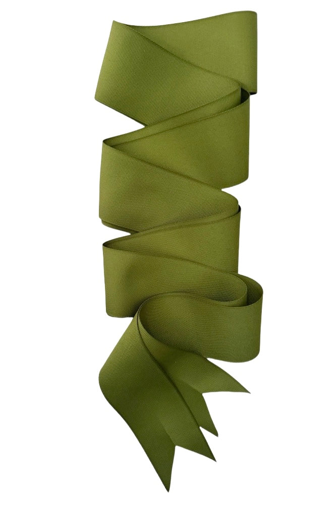 Olive Grosgrain Ribbon - Long