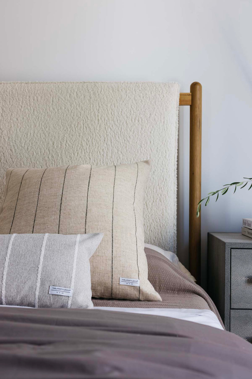 Jolie Textured Slub Stripe Pillow