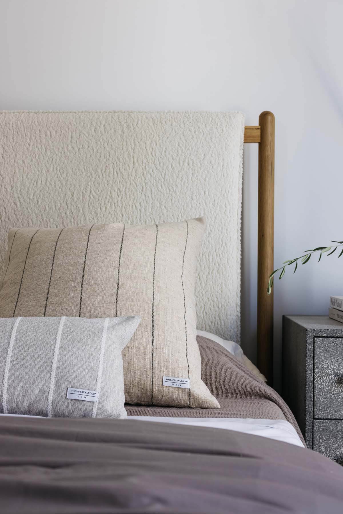 Jolie Textured Slub Stripe Pillow