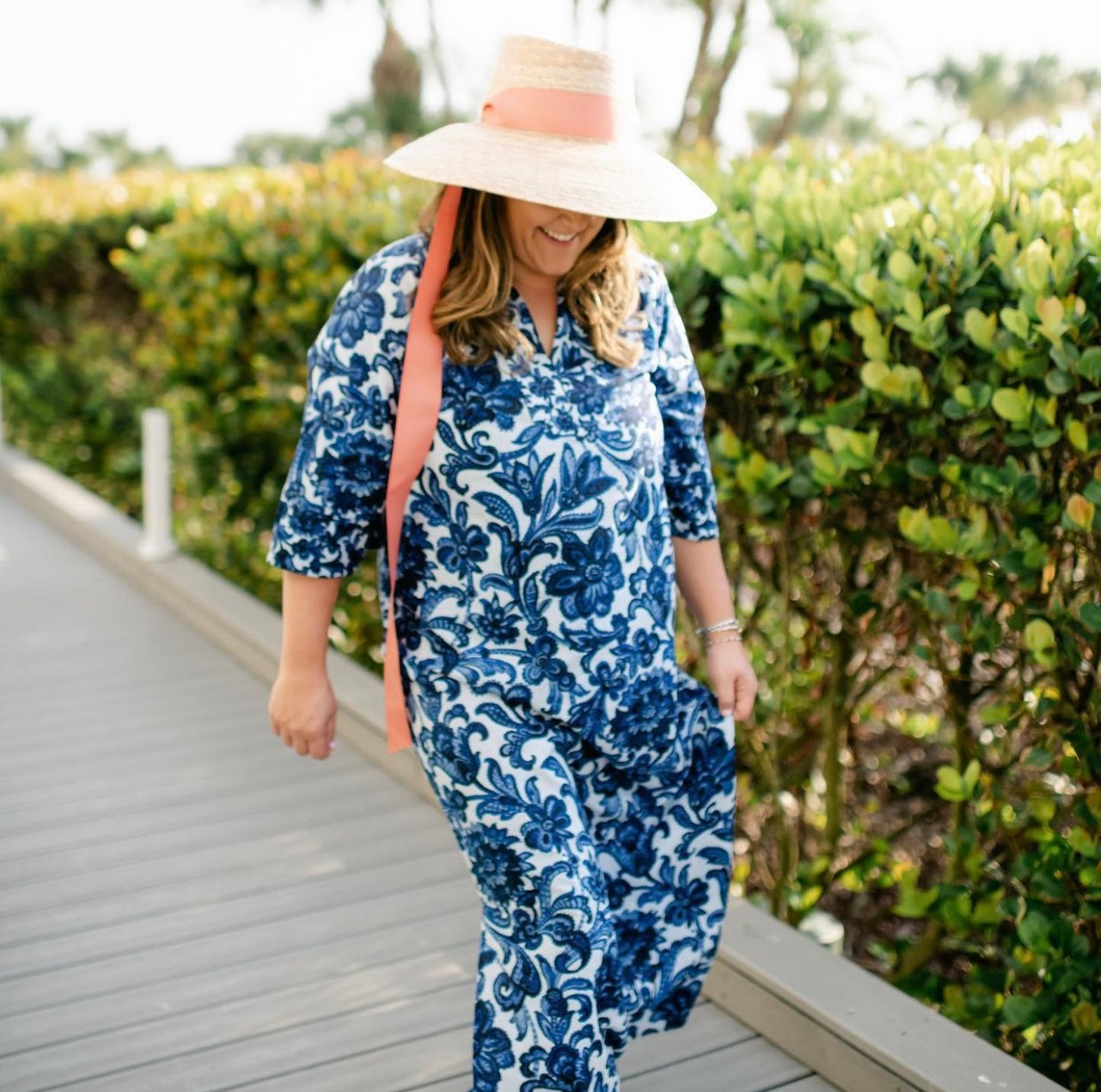 Ivory, French Blue & Coral Grosgrain Ribbon Pack - Long