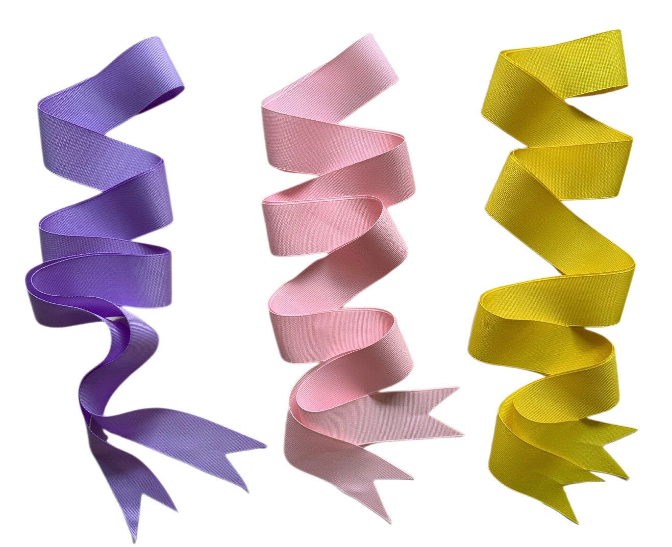 Lilac, Pink & Yellow Long Grosgrain Ribbon Pack for Girls Sun Hats