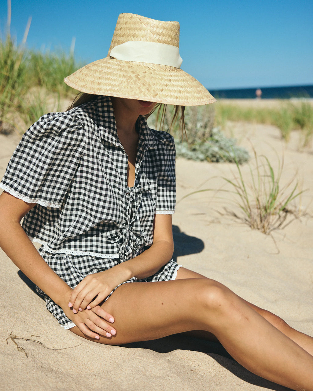 Amaryllis Sun Hat - Brown Wide & Short Grosgrain Ribbon