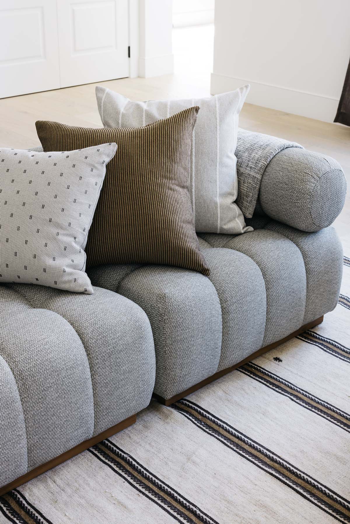 Jolie Textured Slub Stripe Pillow