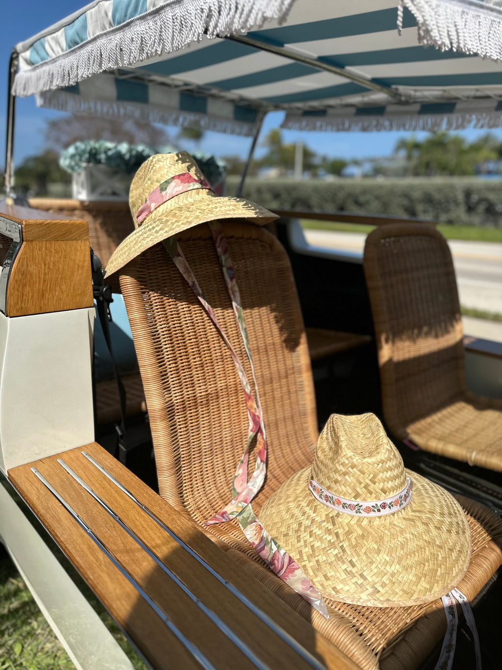 Begonia Sun Hat - Burnt Orange/Rust Wide & Short Grosgrain Ribbon