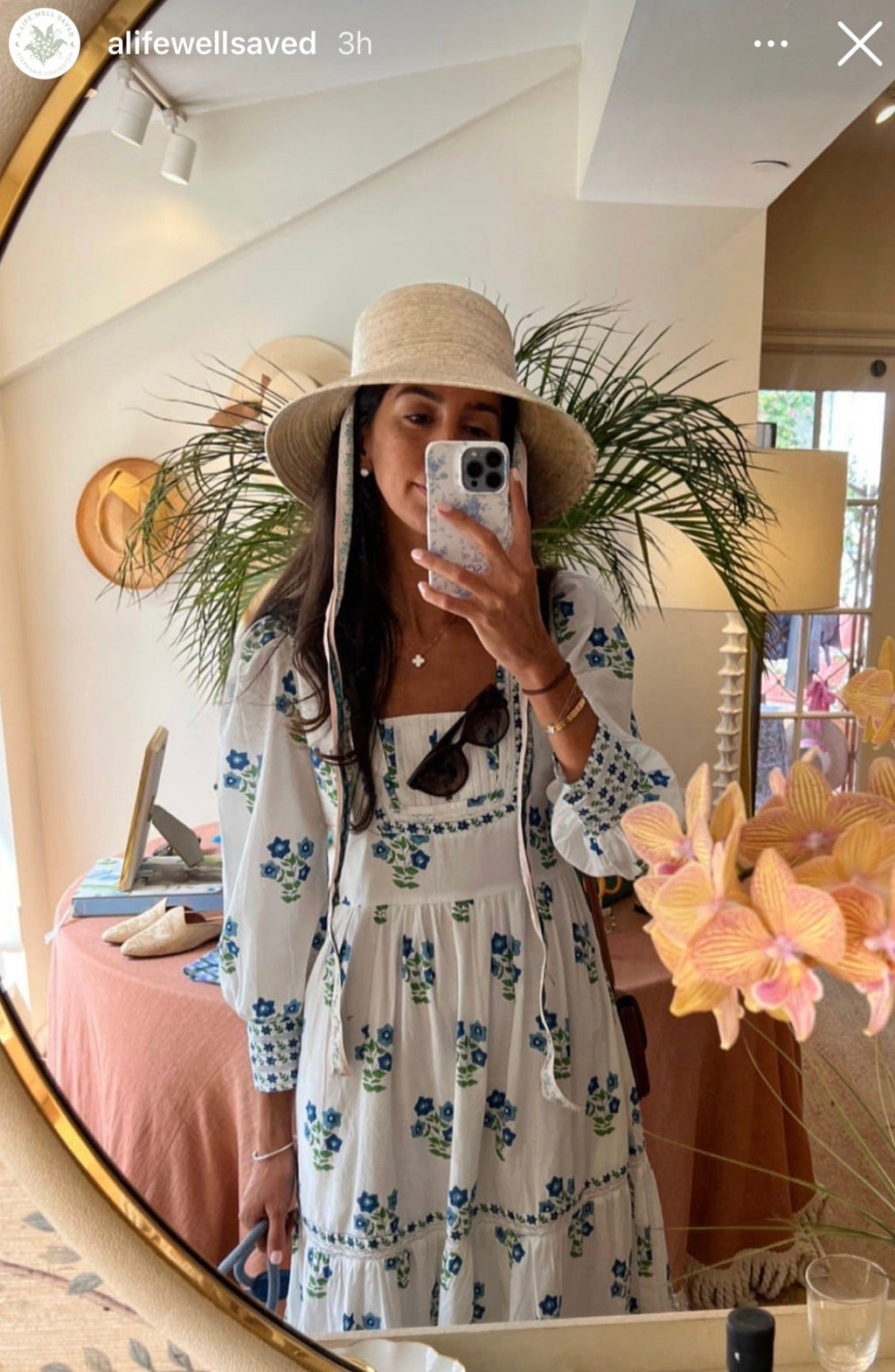 Clematis Bucket Hat - Wide & Short Light Pink Grosgrain Ribbon