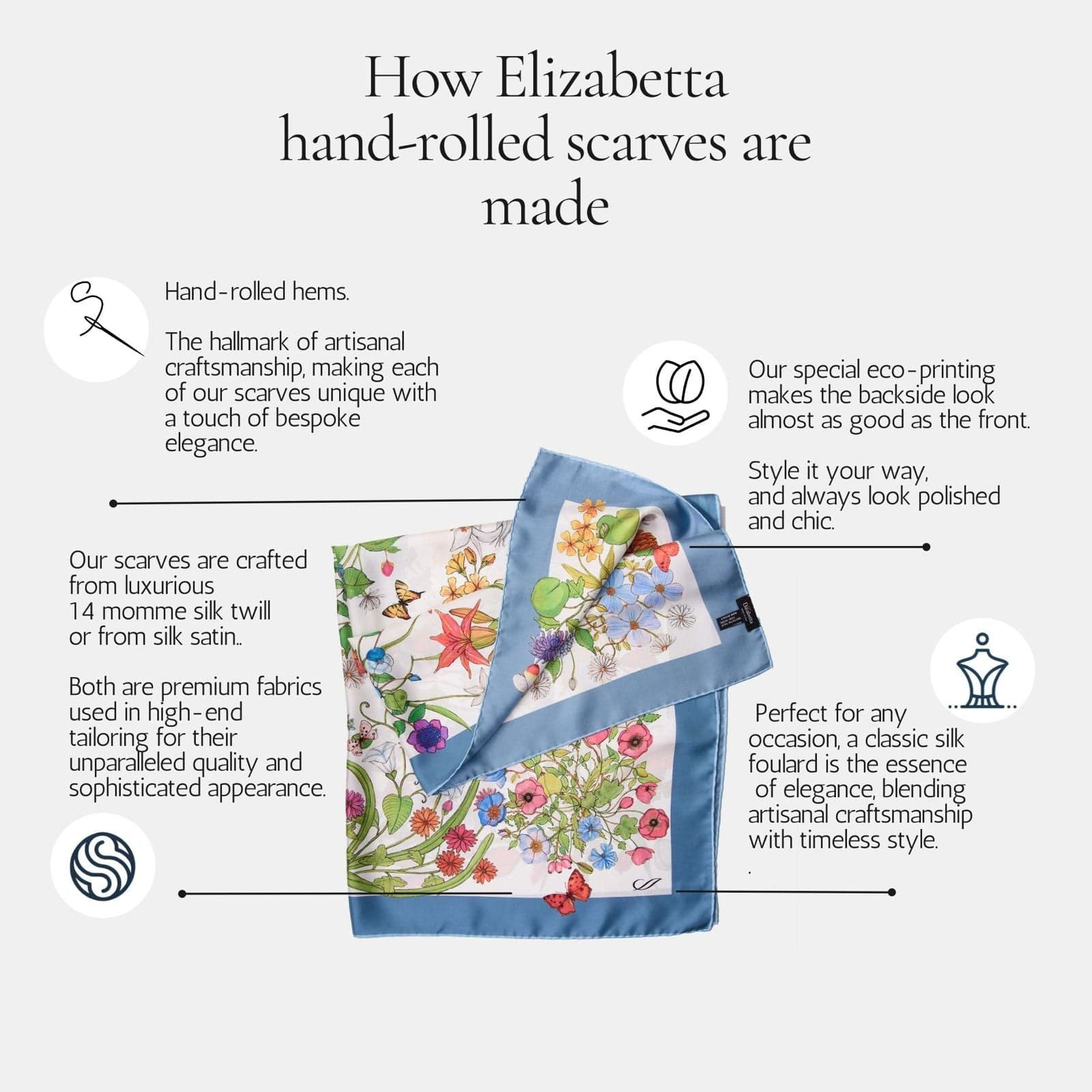 Anthea - Silk Foulard - Ivory