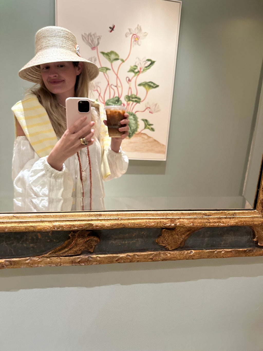 Clematis Bucket Hat - French Blue Wide & Short Grosgrain Ribbon