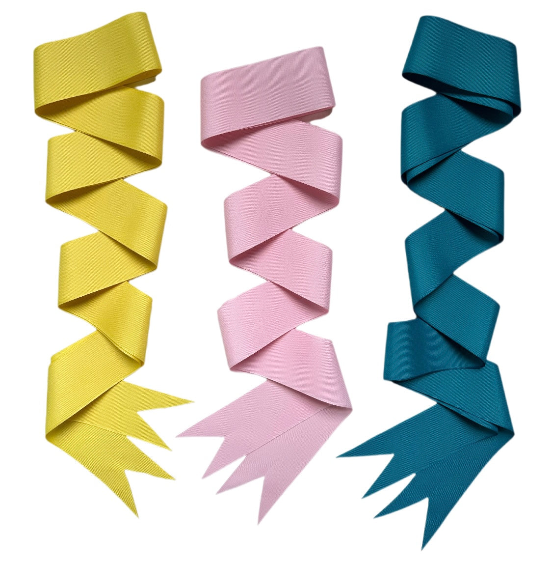 Bright Blue, Pink & Yellow Grosgrain Ribbon Pack - Long