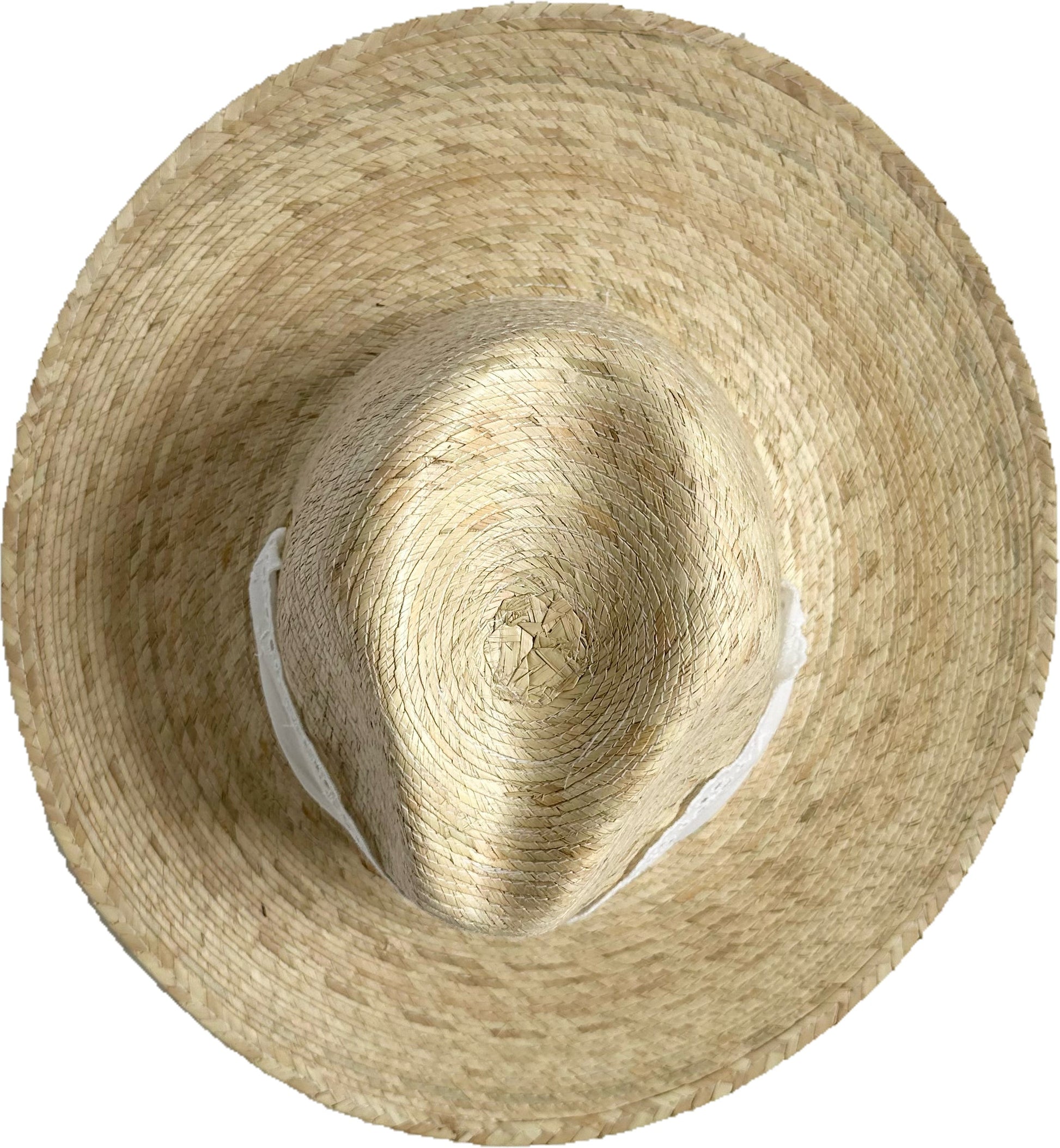 Zinnia Sun Hat - Wide & Short Lace Eyelet Ribbon