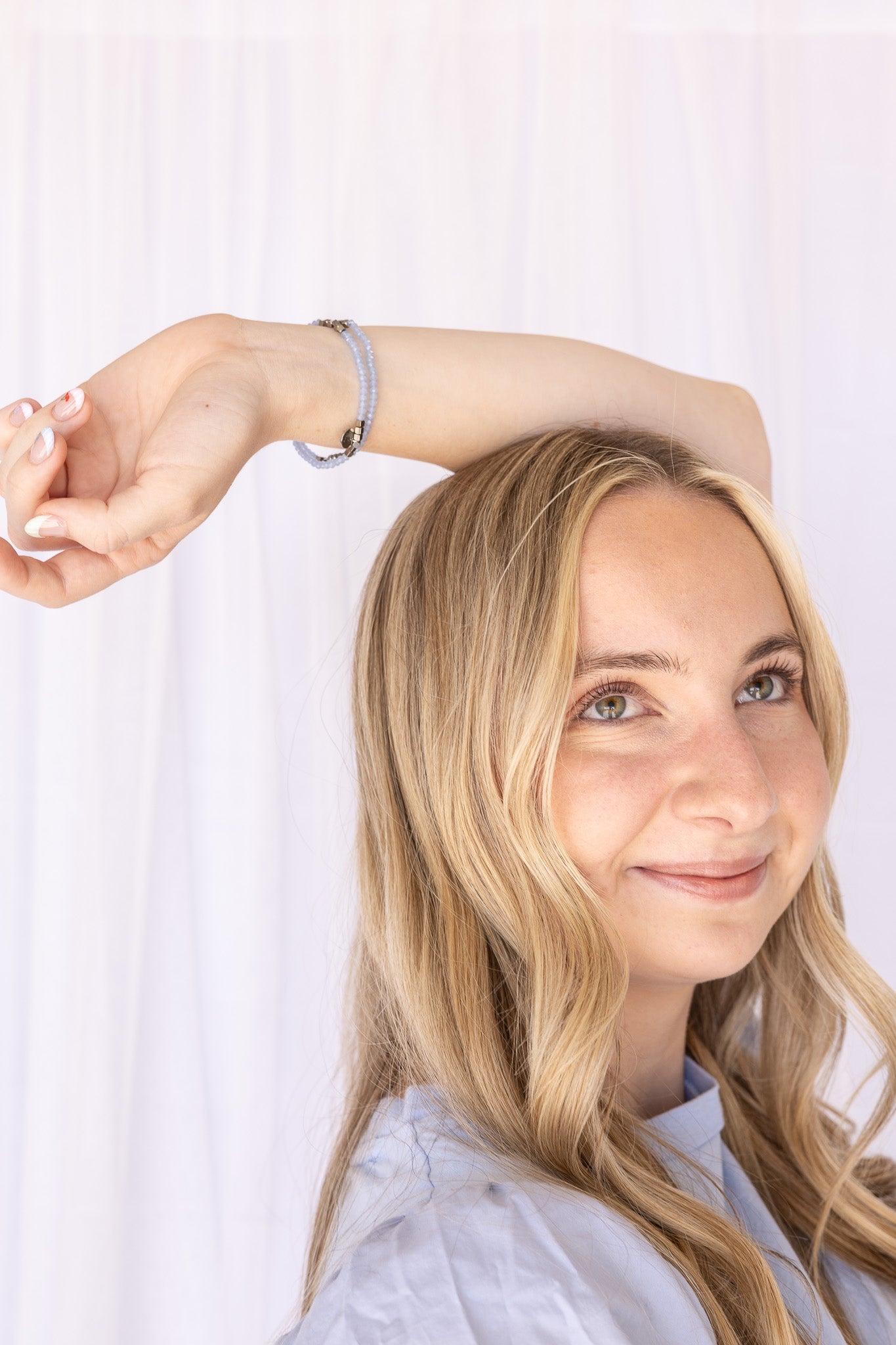 Clara Stretch Bracelet Set in Blue