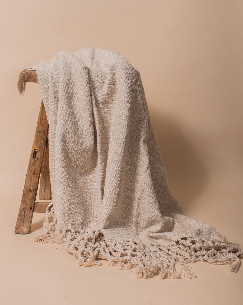 Layering Throw Blanket - Bone