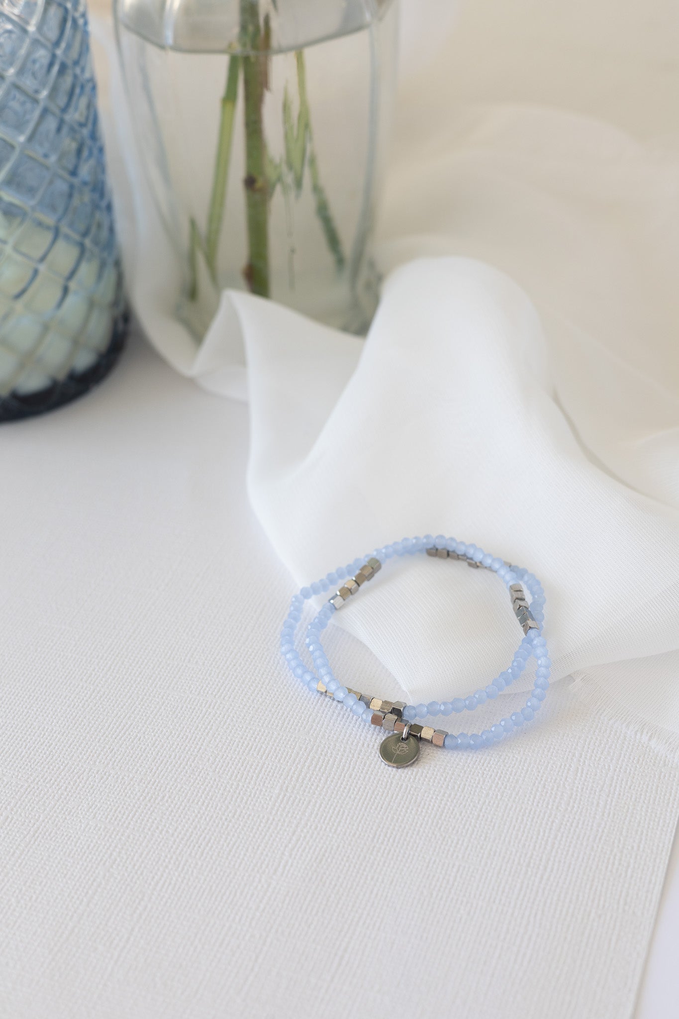 Clara Stretch Bracelet Set in Blue