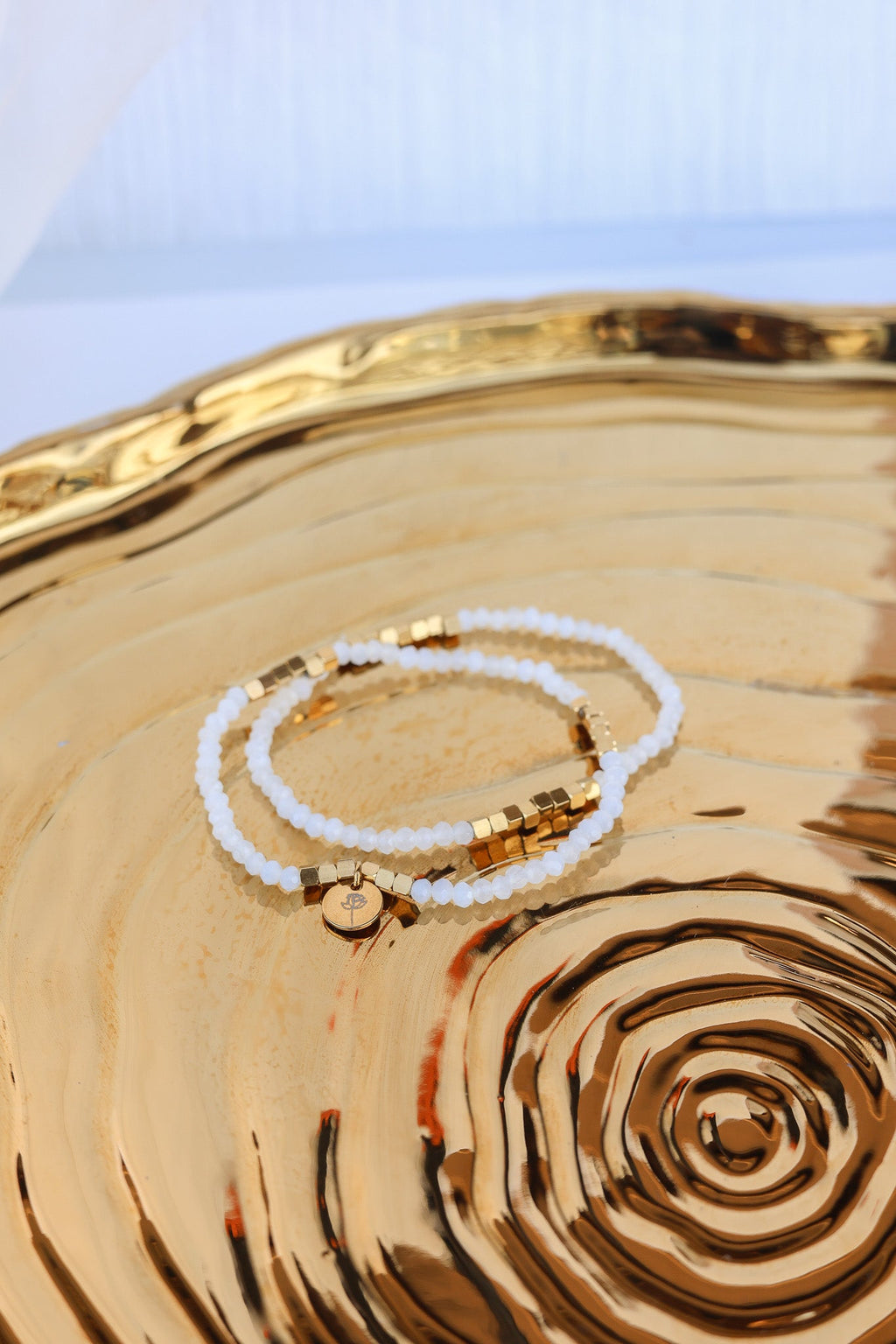 Clara Bracelet Set in White