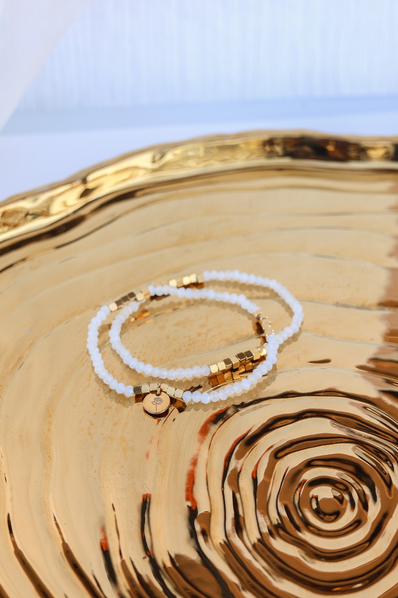 Clara Bracelet Set in White