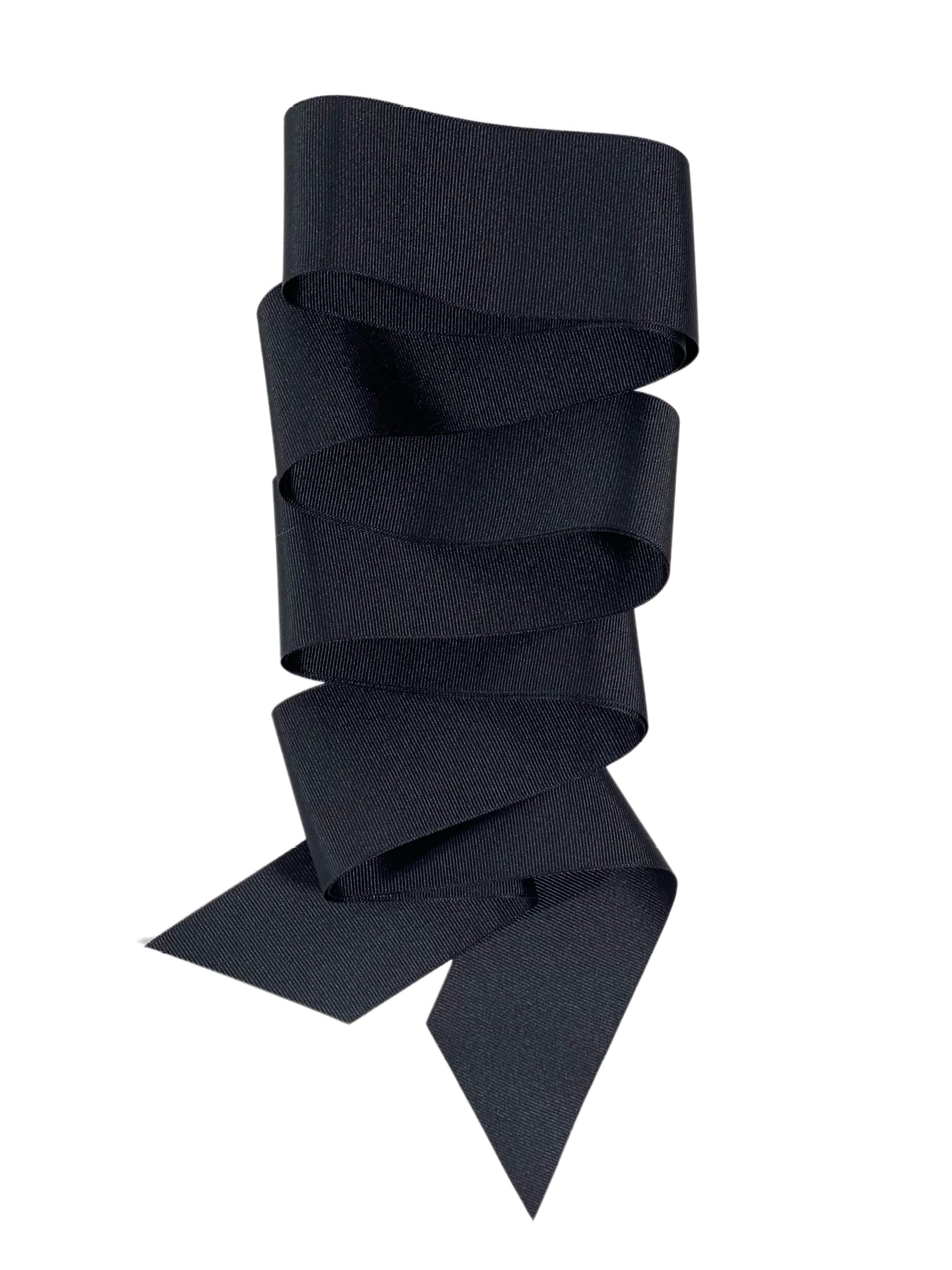 Black Grosgrain Ribbon - Long