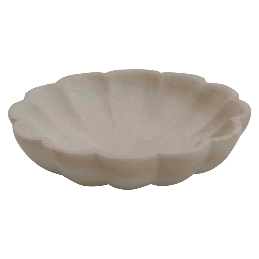 Scalloped Marble Dish