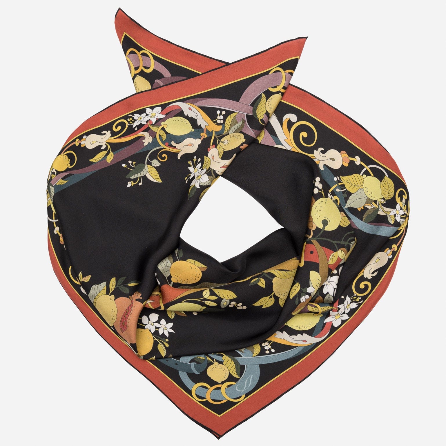 Anthea - Silk Foulard - Black