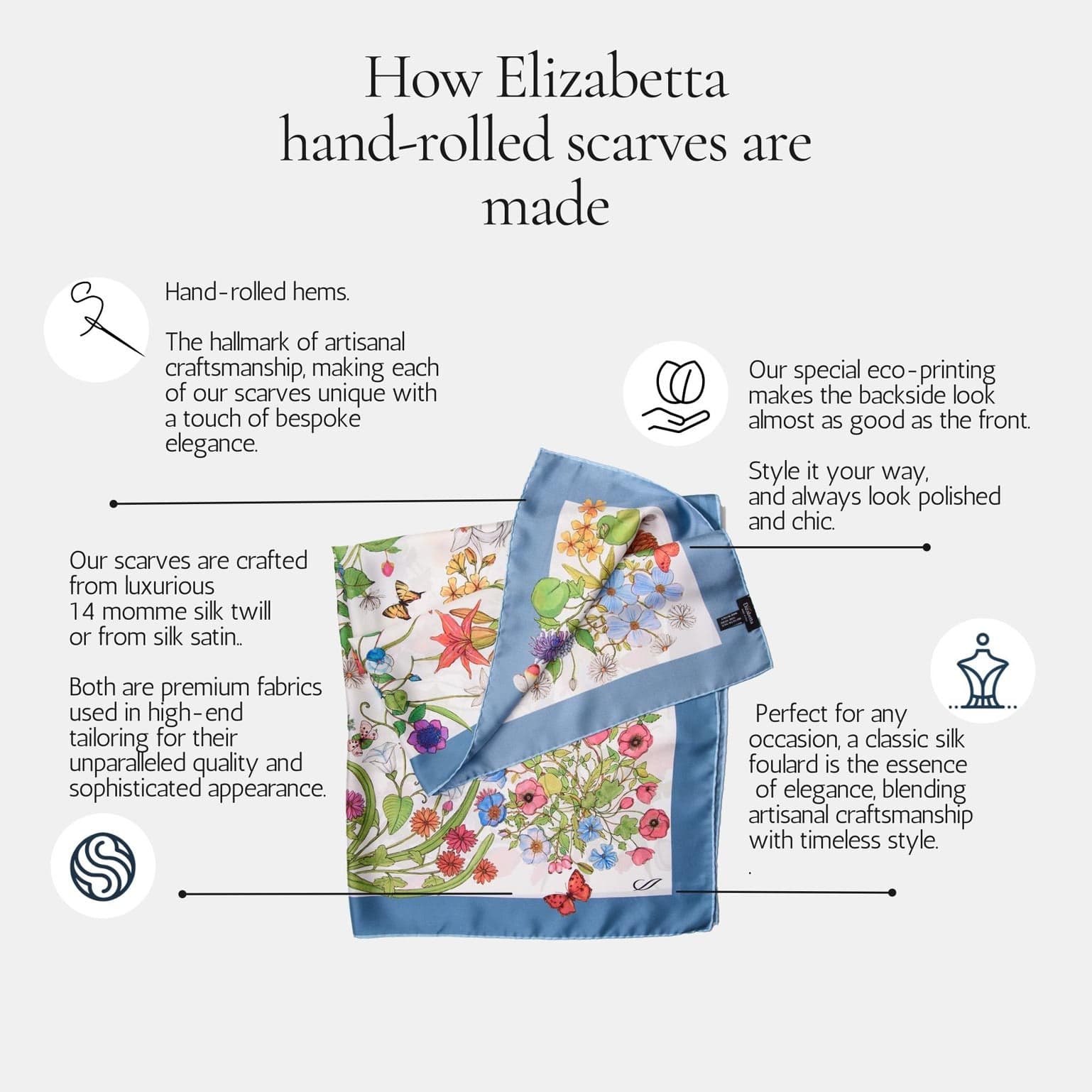 Gabriella - Silk Foulard - Laurel