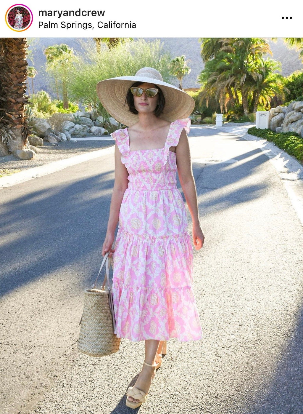 Daisy Sun Hat - Wide & Short Coral Grosgrain Ribbon