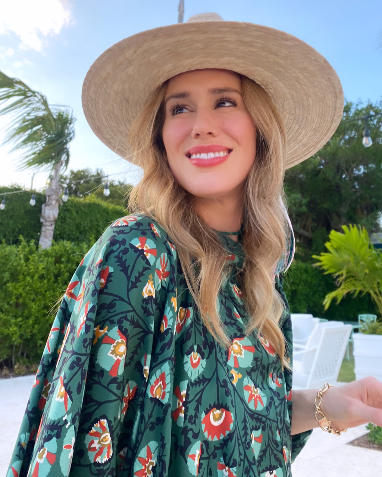 Zinnia Sun Hat - Wide & Short French Blue Grosgrain Ribbon