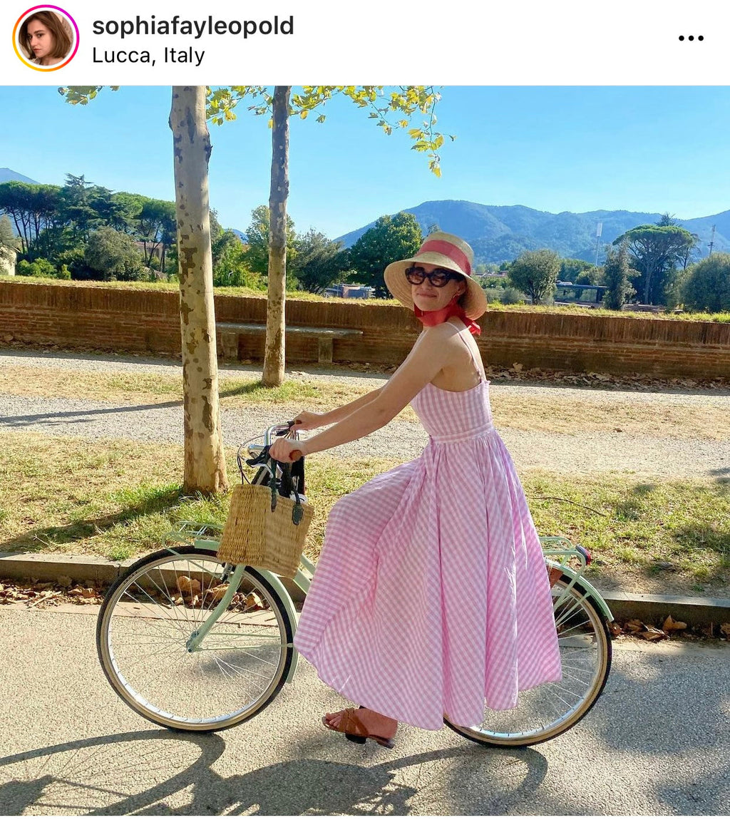 Clematis Bucket Hat - Wide & Short Light Pink Grosgrain Ribbon