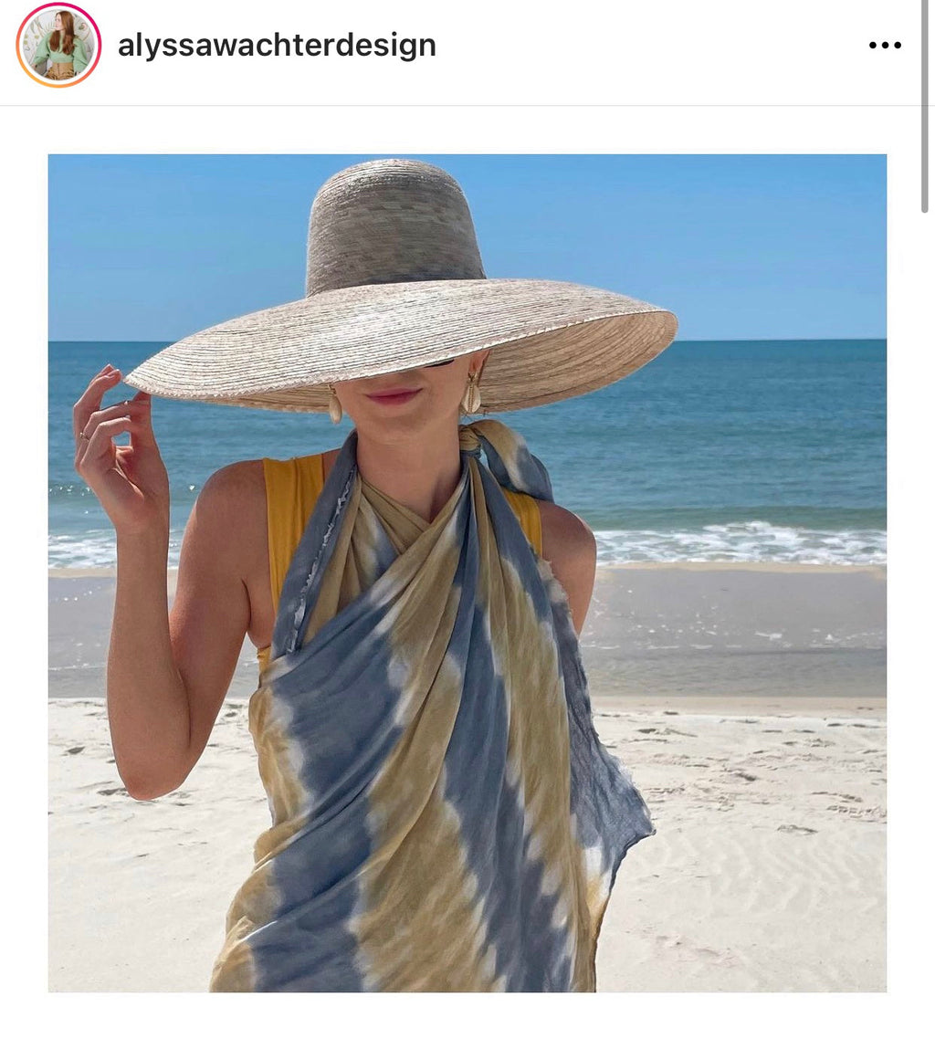 Daisy Sun Hat - Wide & Short Light Pink Grosgrain Ribbon