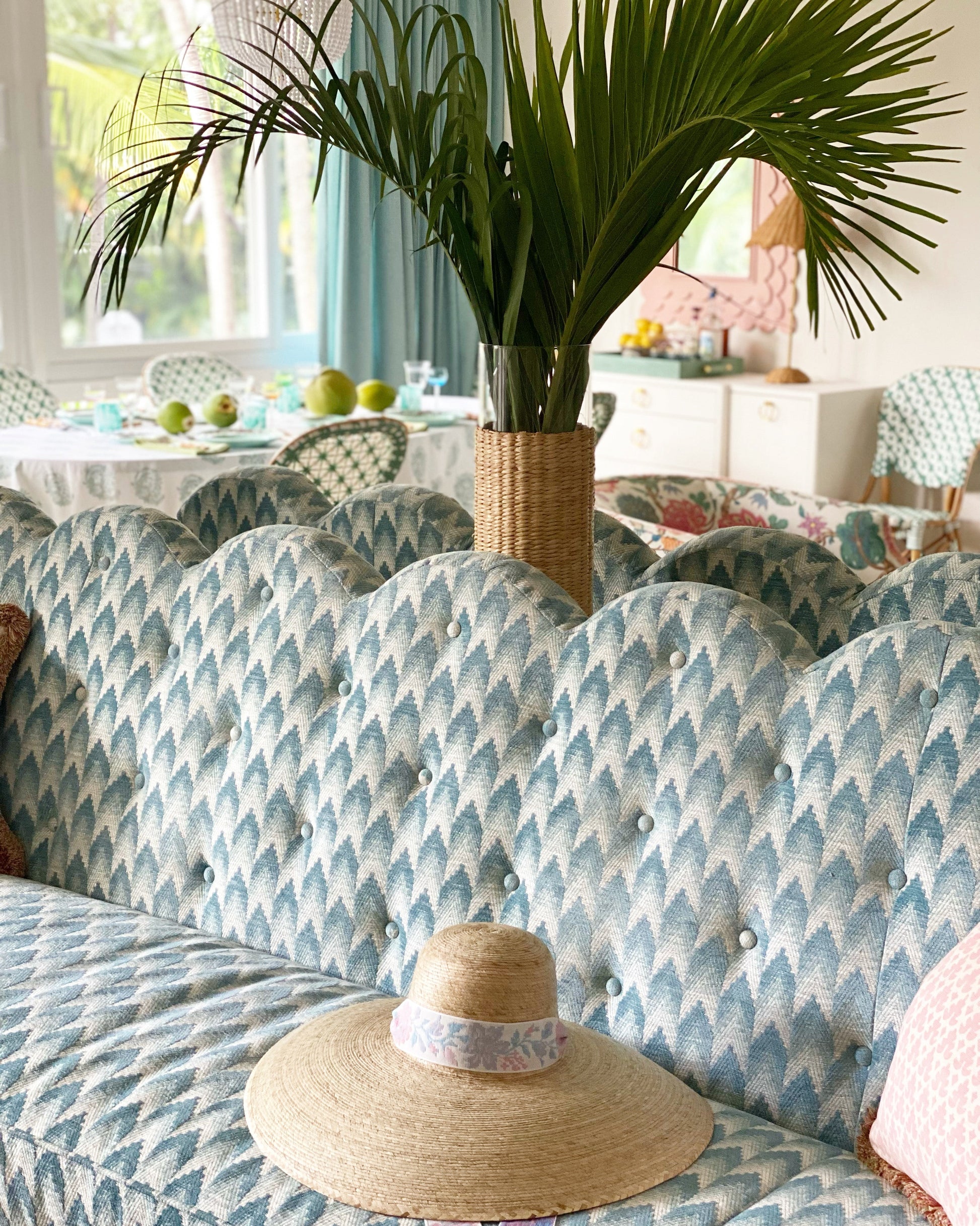 Daisy Sun Hat - Wide & Short Red Grosgrain Ribbon