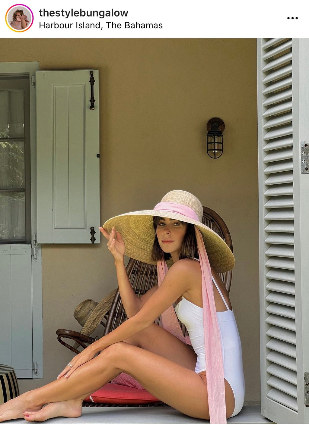 Daisy Sun Hat - Wide & Short Coral Grosgrain Ribbon