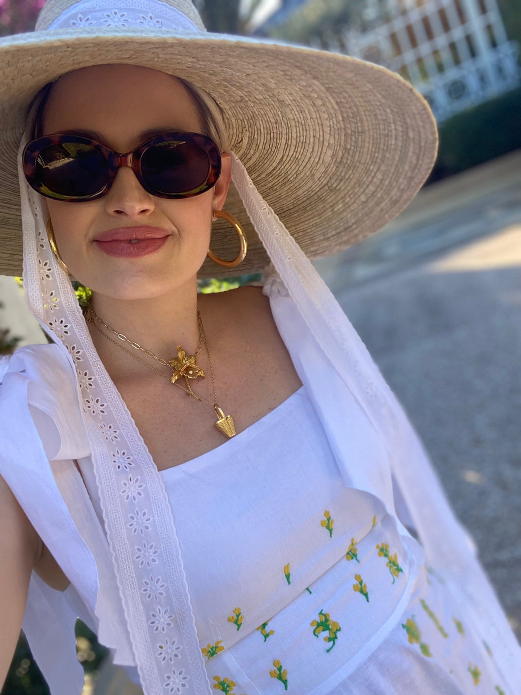 Daisy Sun Hat - Wide & Short Navy Grosgrain Ribbon