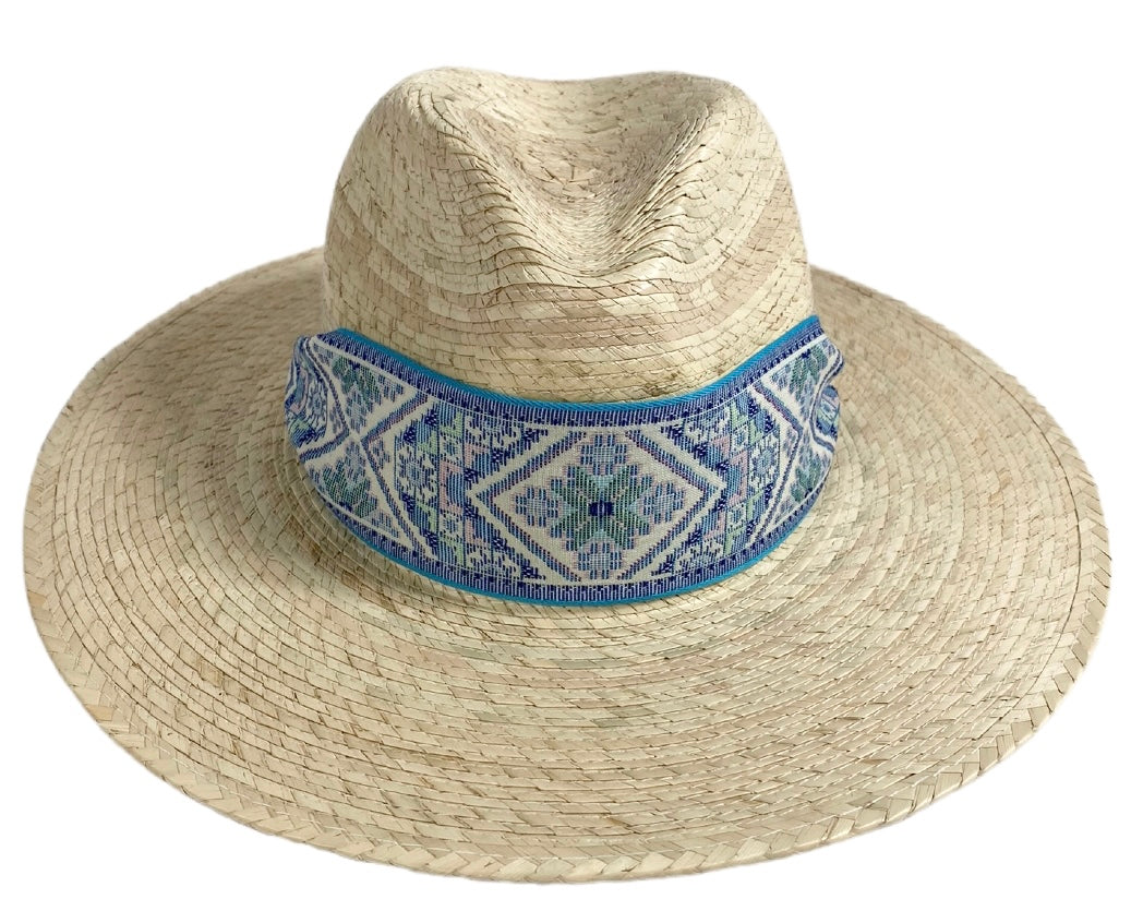 Vintage Embroidered Azure Ribbon - Short