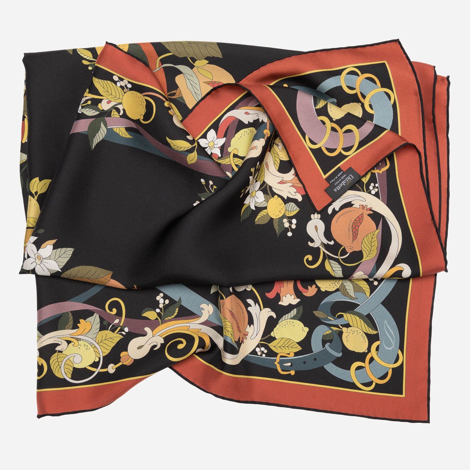 Anthea - Silk Foulard - Black