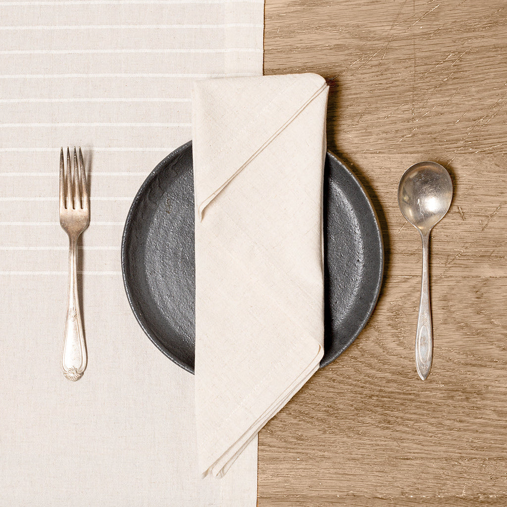 Washed Linen-Cotton Set of 4 Napkins - Natural Linen