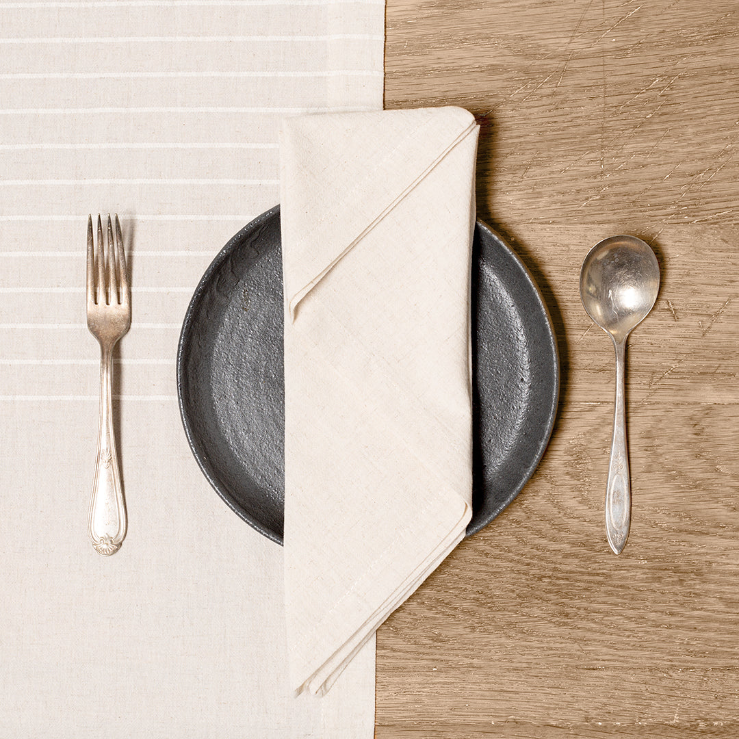 Washed Linen-Cotton Set of 4 Napkins - Natural Linen