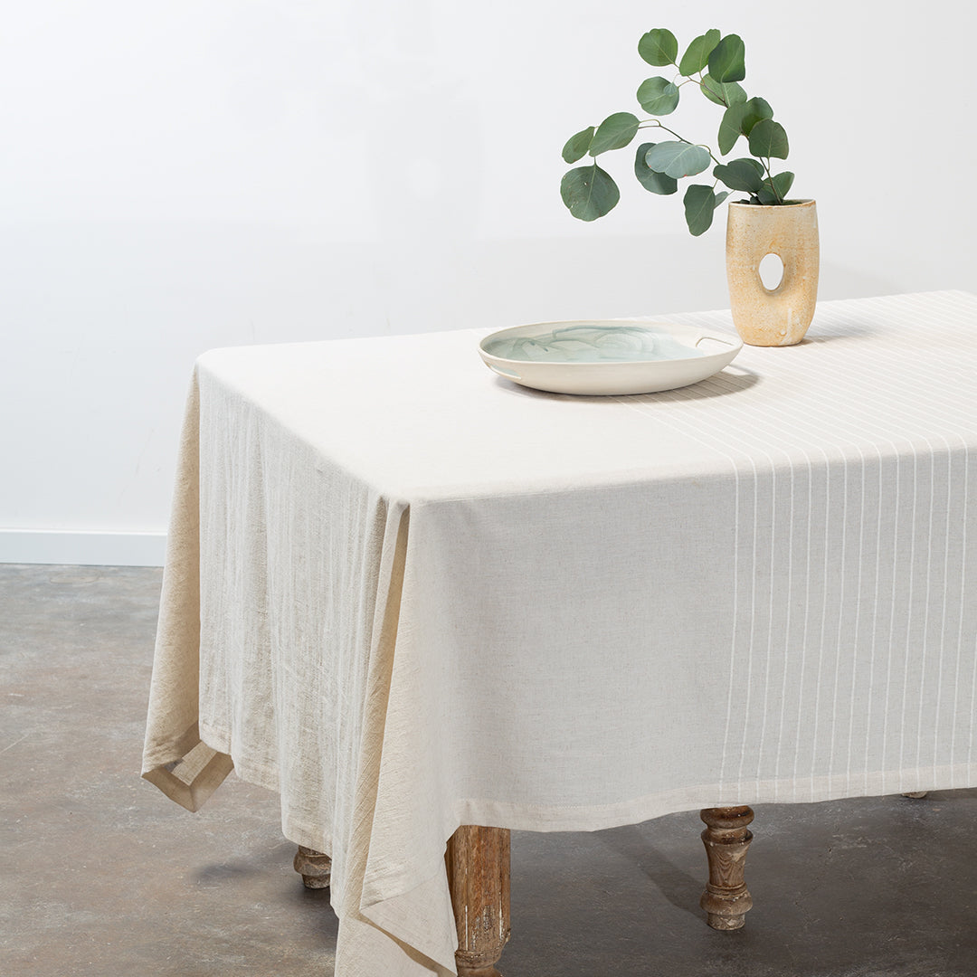 Washed Linen-Cotton Tablecloth - Natural Linen