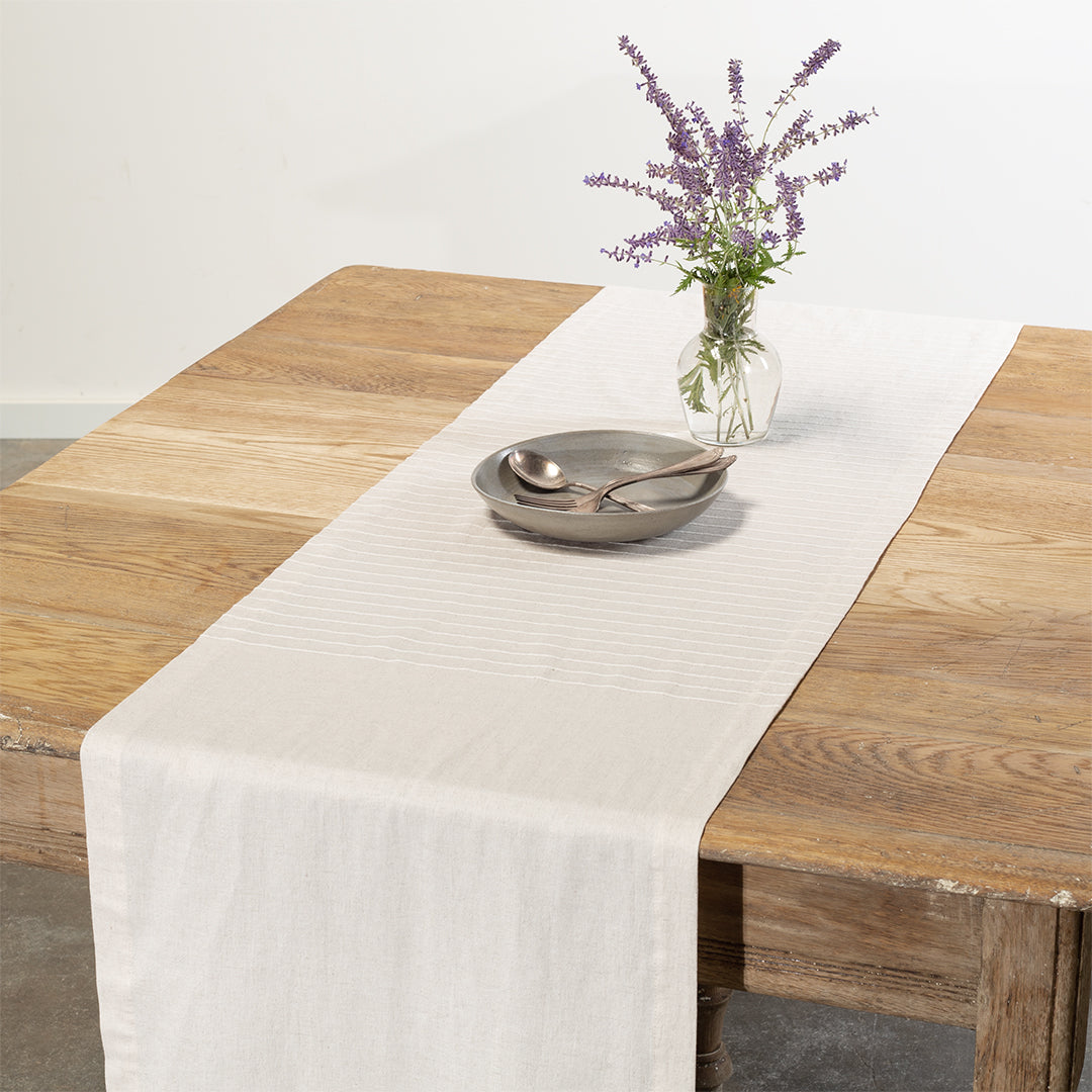 Washed Linen-Cotton Runner - Natural Linen