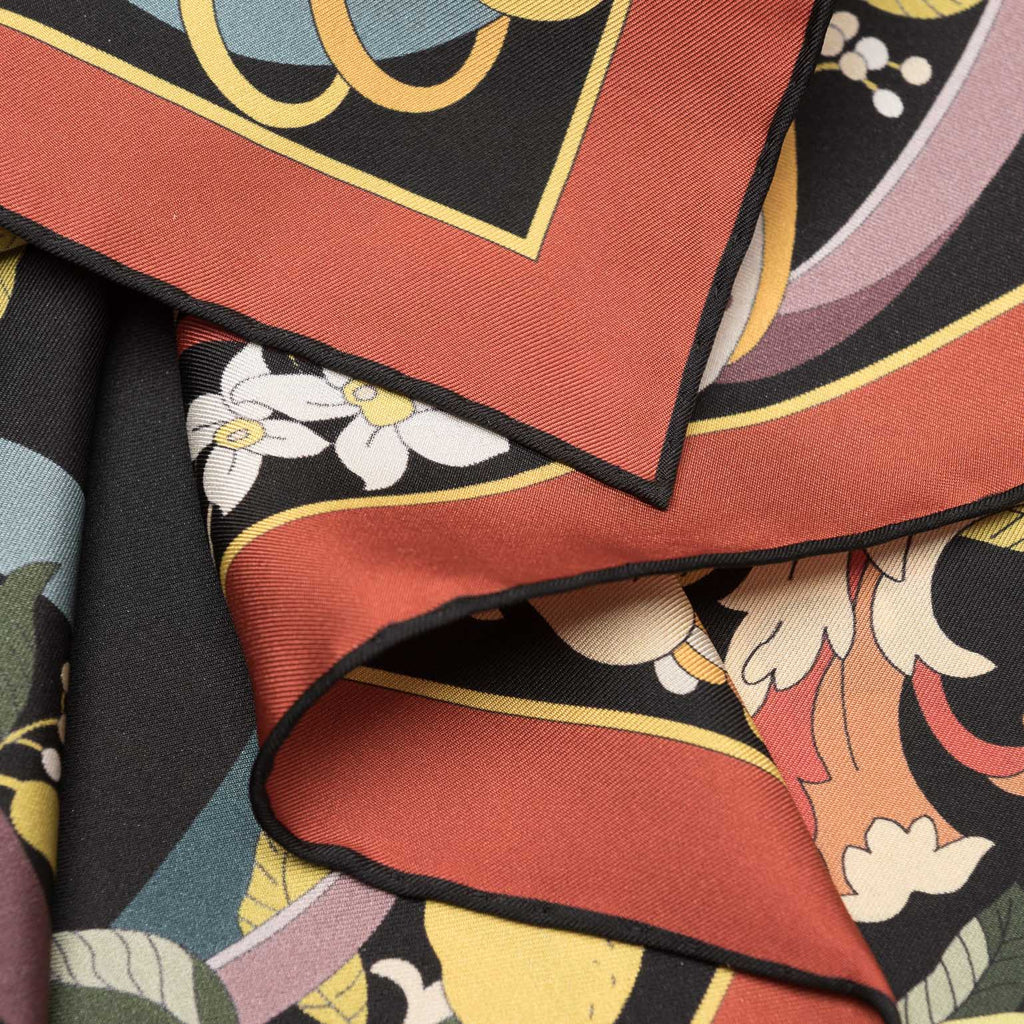 Anthea - Silk Foulard - Black