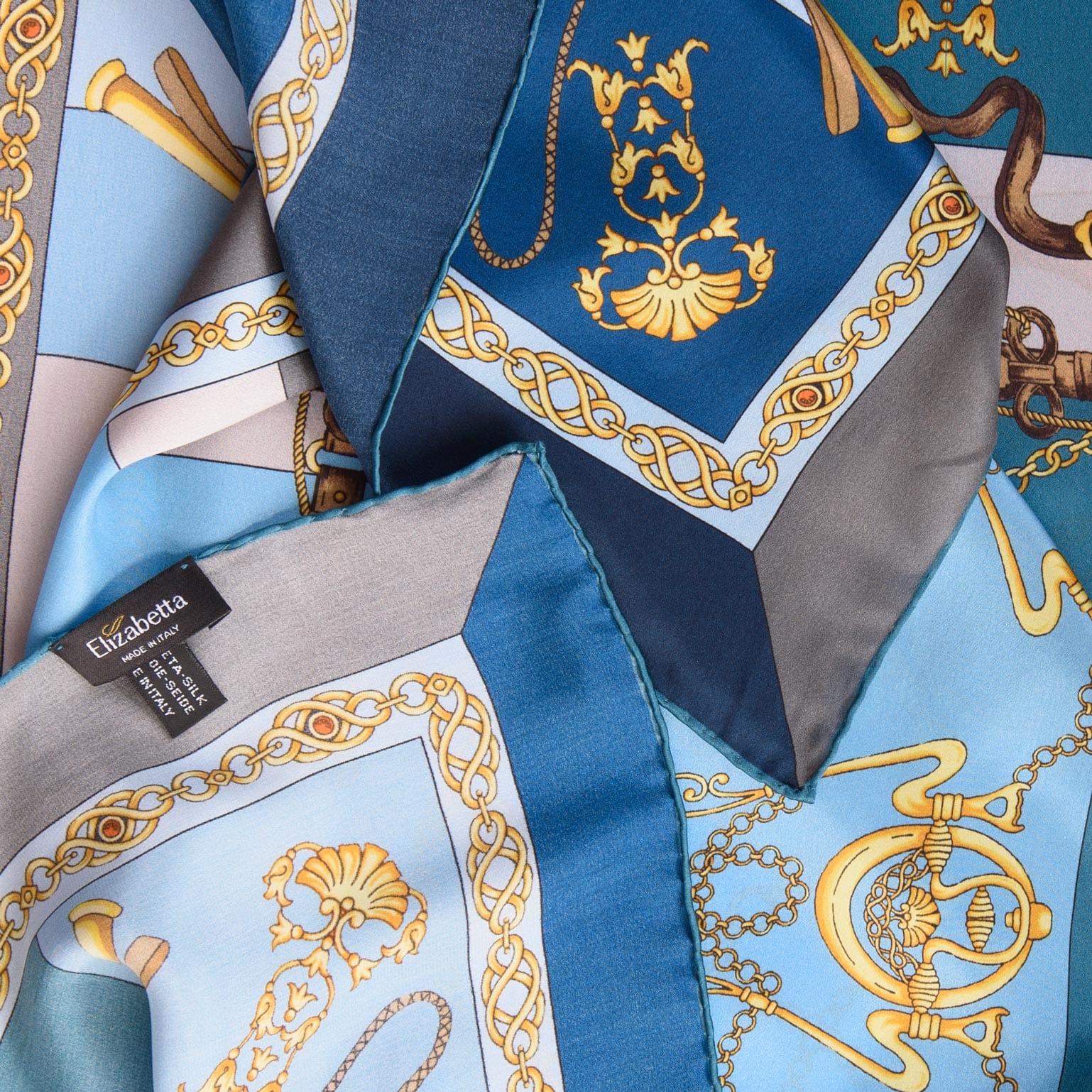 Gabriella - Silk Foulard - Azure
