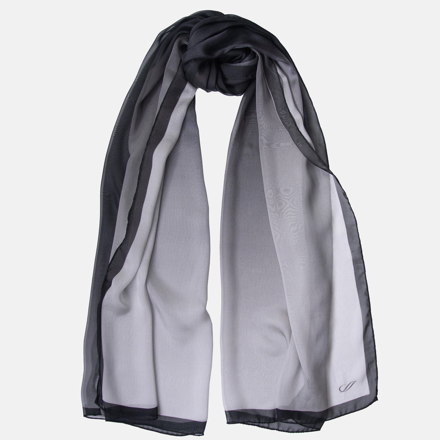 Sophia - Silk Scarf Shawl - Smoke