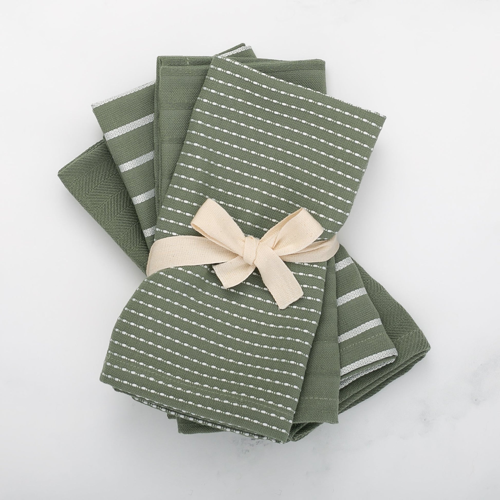 To Each Their Own Napkin Set - Kale & White