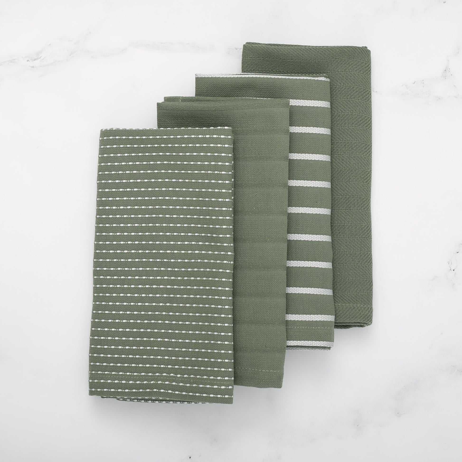 To Each Their Own Napkin Set - Kale & White