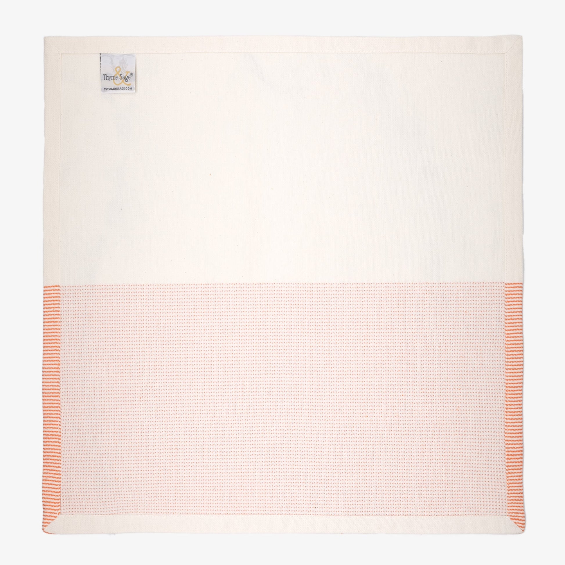 The Stripe Collection Napkins Natural Cotton & Persimmon