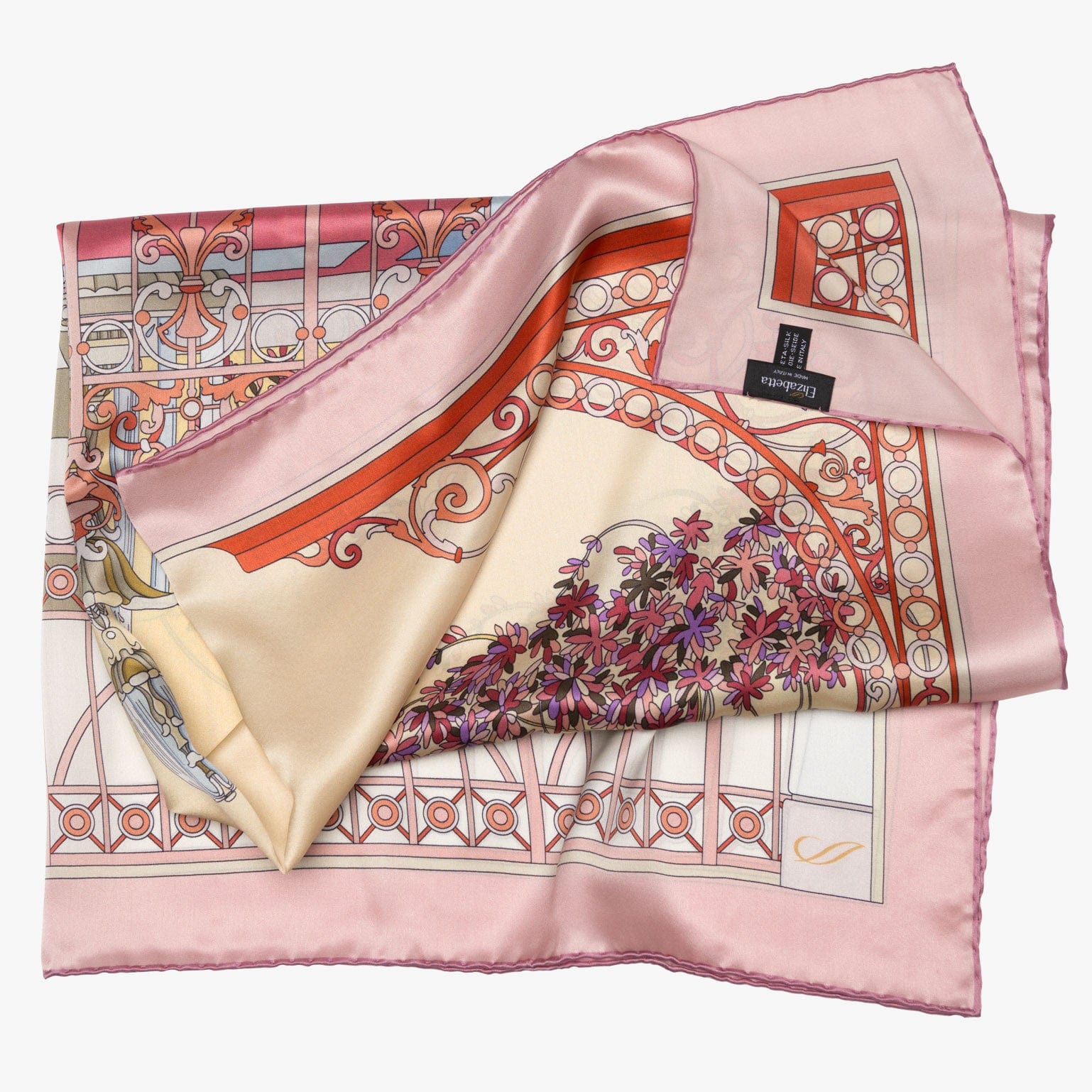 Garden of Dreams - Silk Foulard - Pink